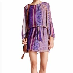 NWT Charlie Jade silk drop waist dress—small